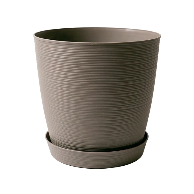 MACETA REDONDA ESTILO PIEDRA 42X40