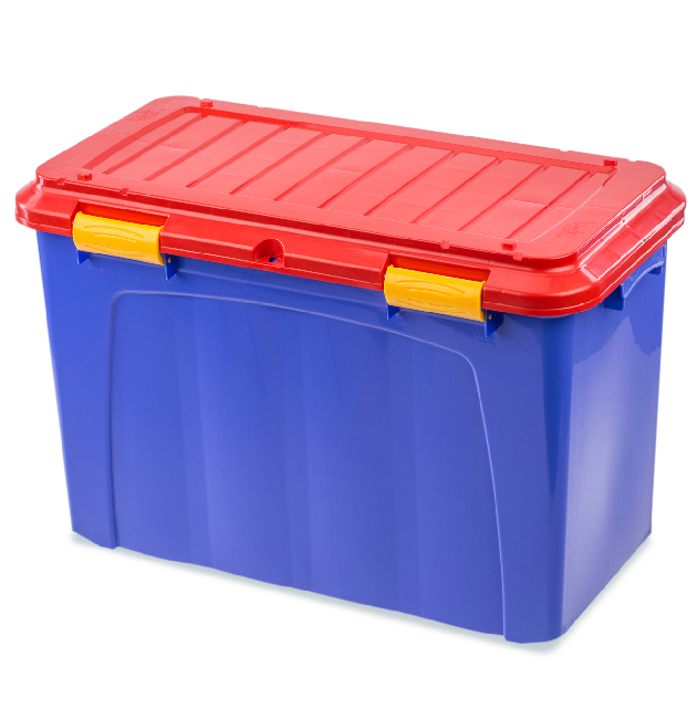 PLASTIC FORTE, Caja de almacenamiento, TRANSPARENTE, 36 Litros, con ruedas  : : Hogar y cocina